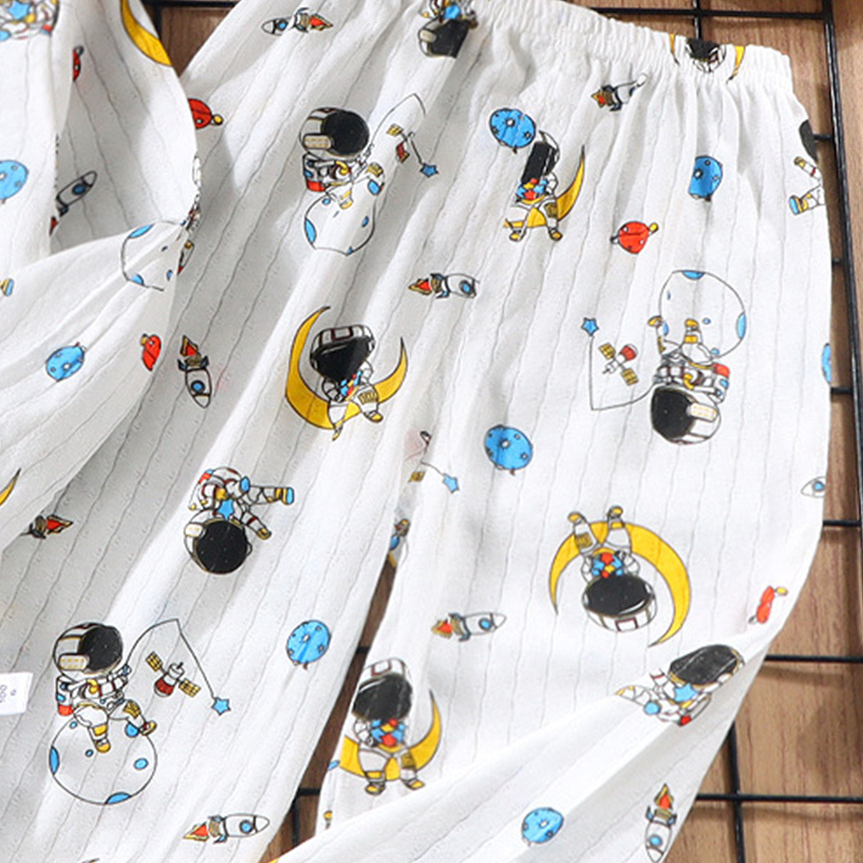 Minimalist Summer 2-Piece Unisex Kids' Pajama Set, Ages 2-7 | Color: Style 3 | Image 2