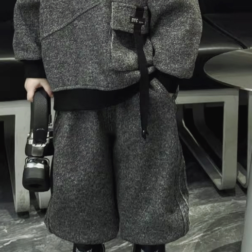 Casual Sporty Autumn 2-Piece Boys' Pants Suit, Ages 2-9 | Color: Grey | Image 2