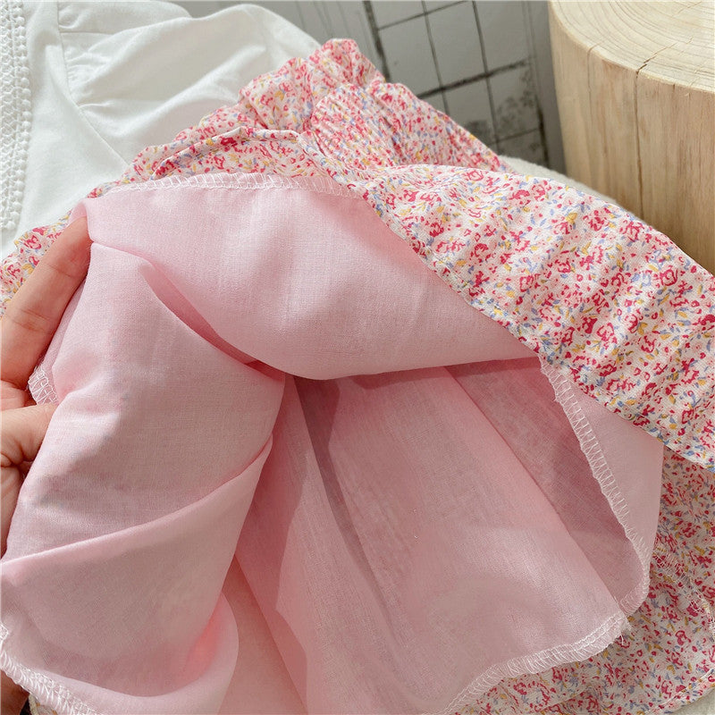 Sweet & Cute Summer 2-Piece Girls' Dress Suit, Ages 2-9 | Color: White | Image 2