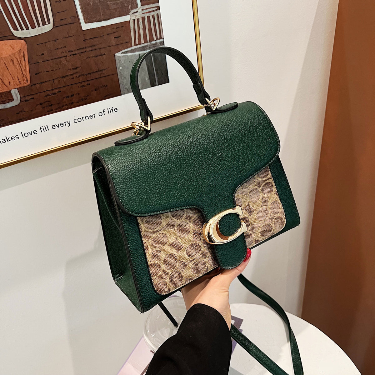 Modern Chic All-Season PU/Artificial Leather/Microfiber Leather Women's Crossbody Bags Other Bags | Color: Green | Image 1