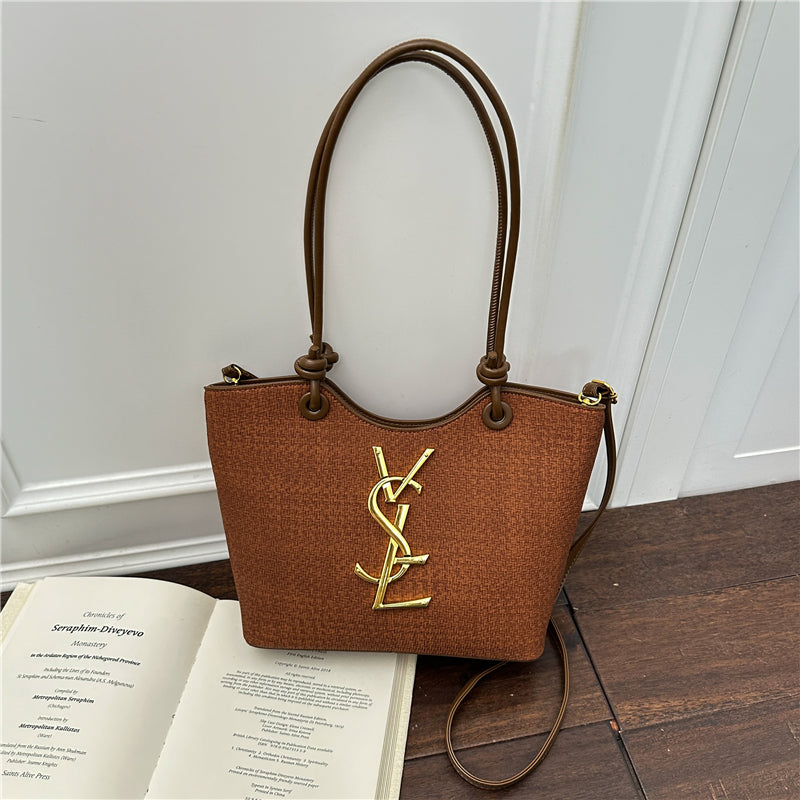 Modern Chic All-Season PU/Artificial Leather/Microfiber Leather Women's Handbags Tote Bags | Color: Brown | Image 1