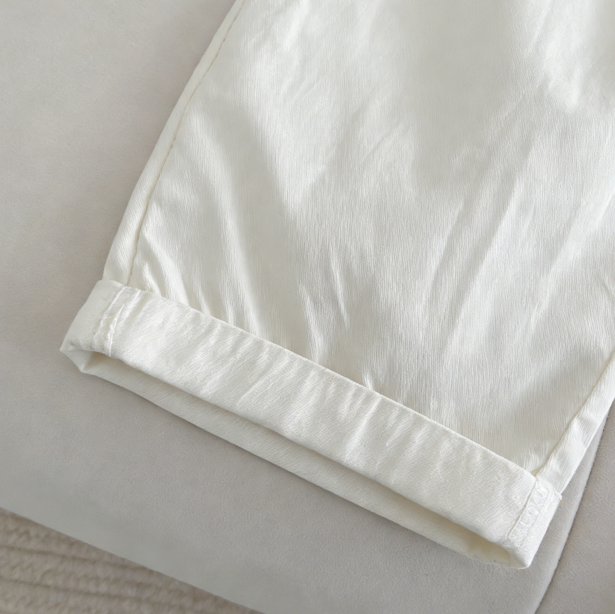 Minimalist Summer Girls' Loose Pants, Ages 2-9 | Color: White | Image 2