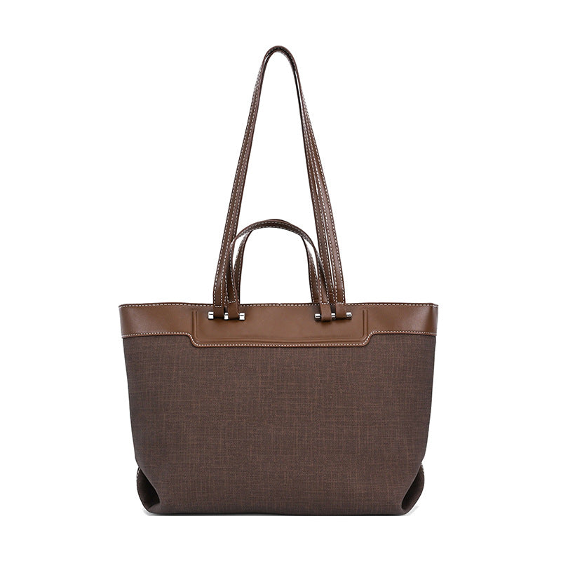 Modern Chic All-Season PU/Artificial Leather/Microfiber Leather Women's Shoulder Bags Tote Bags | Color: Coffee | Image 2