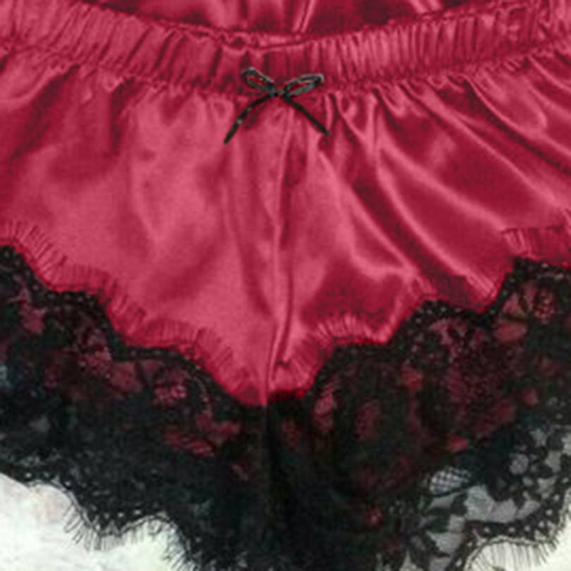 Minimalist Summer 2 Pcs Women 's Sleeveless Night Set | Color: Deep Red | Image 3