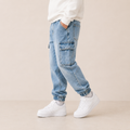 Minimalist Autumn Boys' Jeans, Ages 4-13 | Color: Light Blue | Image 1