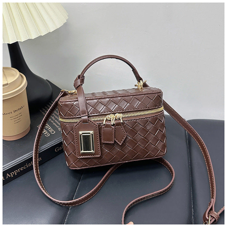 Modern Chic All-Season PU/Artificial Leather/Microfiber Leather Women's Crossbody Bags Box Bags | Color: Coffee | Image 1