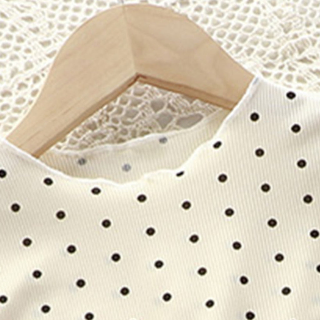 Minimalist Summer 2-Piece Baby Girls' Pajama Set, Ages 3-24 Months | Color: Beige | Image 3