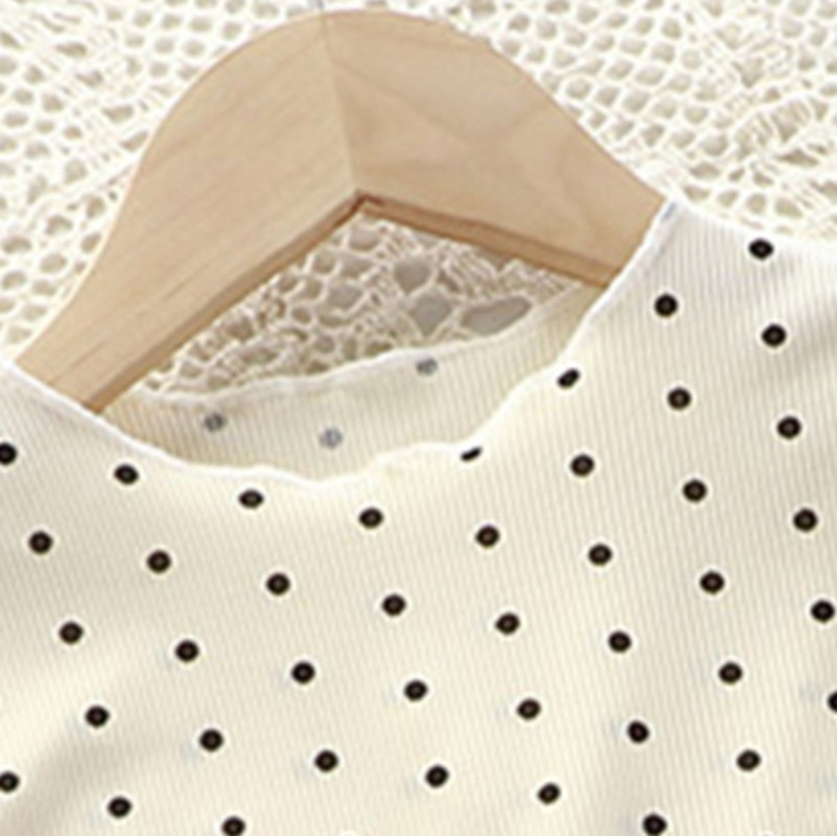 Minimalist Summer 2-Piece Baby Girls' Pajama Set, Ages 3-24 Months | Color: Beige | Image 3