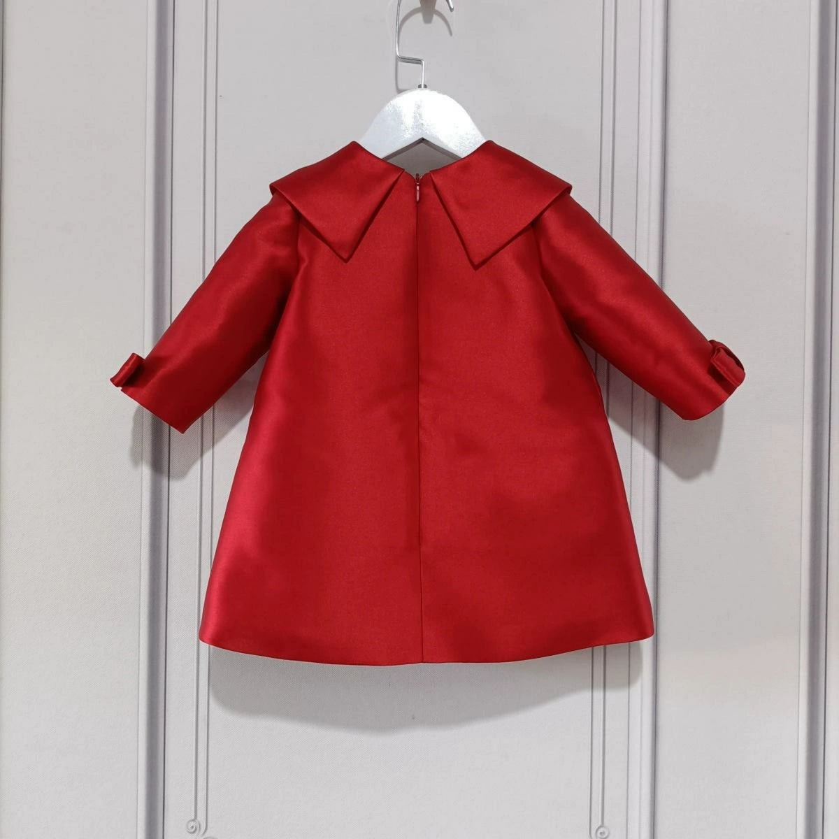Elegant All-Season Girls' Party Dress, Ages 2-9 | Color: Red | Image 3