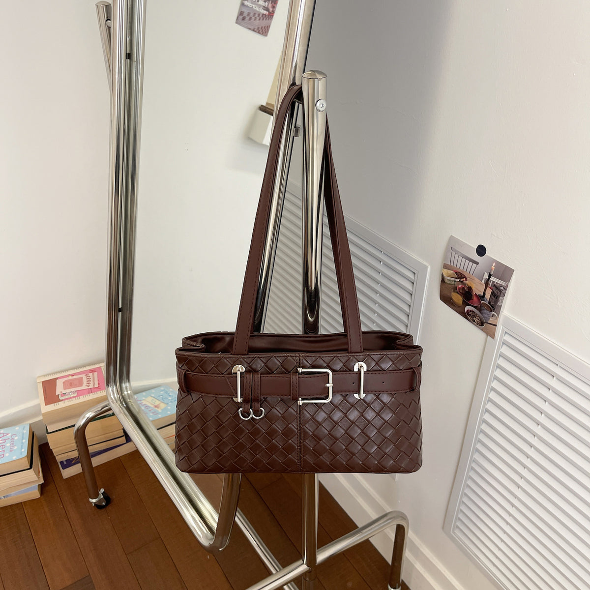 Modern Chic All-Season PU/Artificial Leather/Microfiber Leather Women's Shoulder Bags Other Bags | Color: Coffee | Image 3