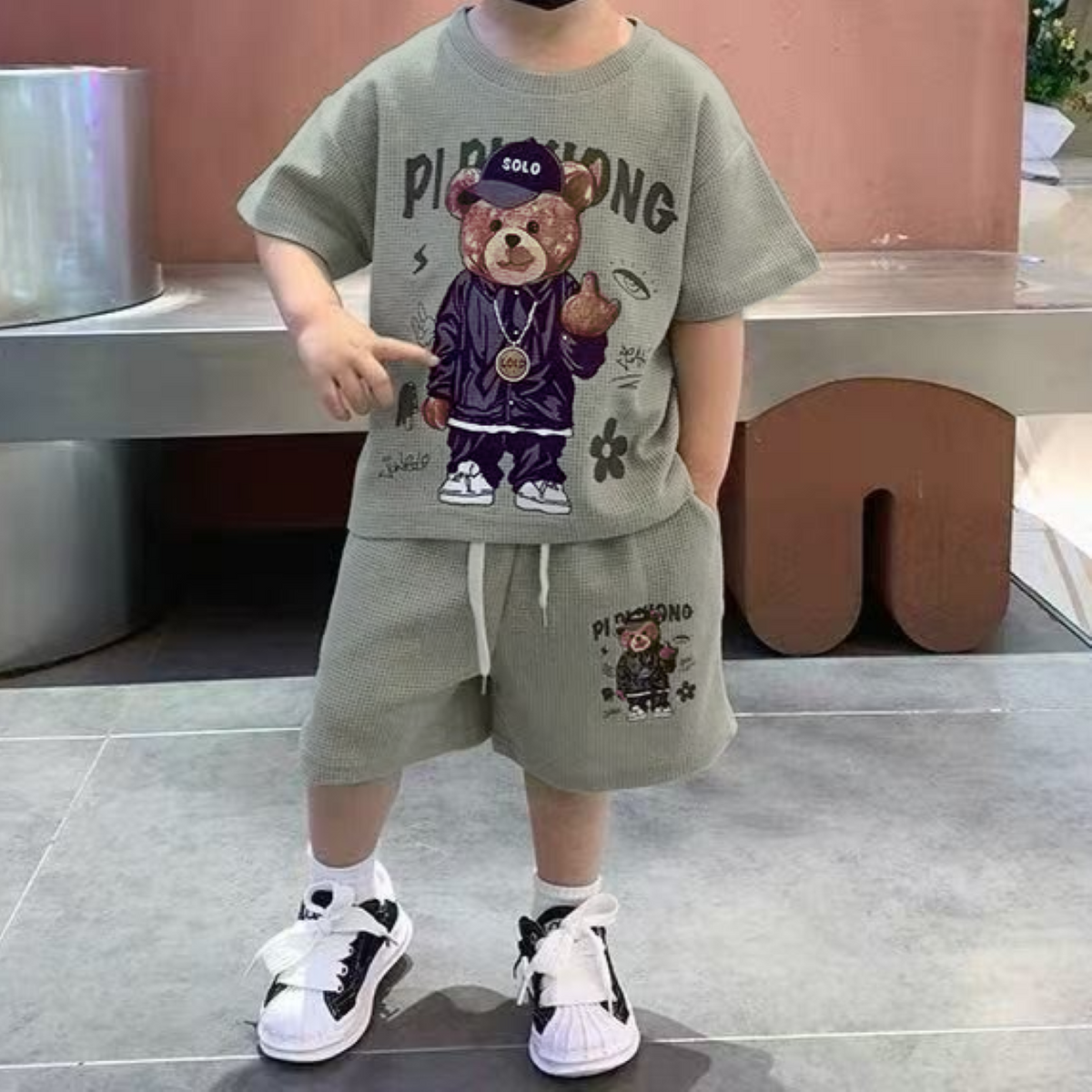 Casual Sporty Summer 2-Piece Boys' Pants Suit, Ages 2-9 | Color: Style 2 | Image 1