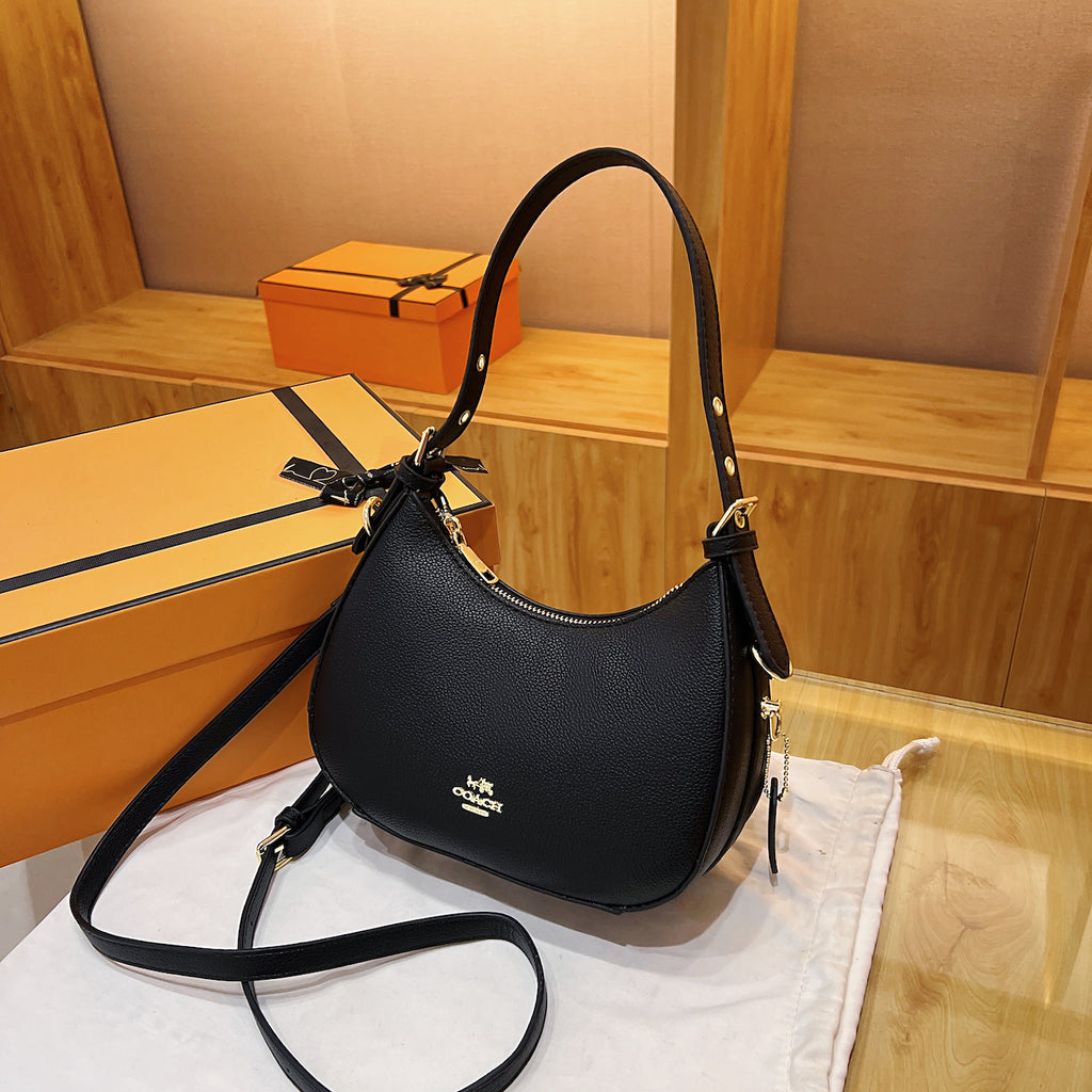 Modern Chic All-Season PU/Artificial Leather/Microfiber Leather Women's Shoulder Bags Underarm Bags | Color: Black | Image 3