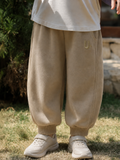 Minimalist Autumn Unisex Kids' Casual Pants, Ages 2-7 | Color: Coffee | Image 1