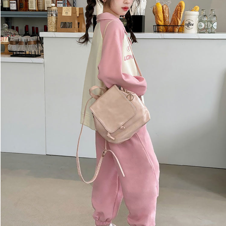 Casual Sporty Autumn 2-Piece Girls' Pants Suit, Ages 4-14 | Color: Pink | Image 3