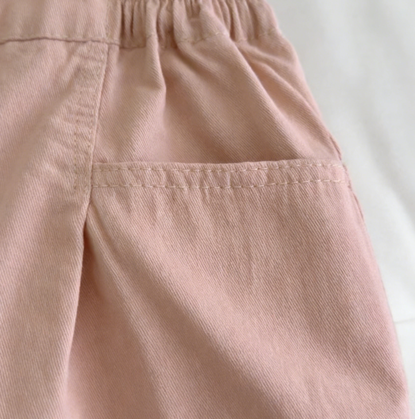 Minimalist Summer Girls' Loose Pants, Ages 2-9 | Color: Pink | Image 3
