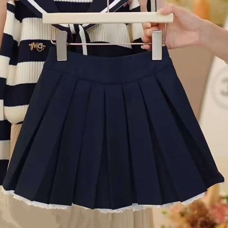 Minimalist Autumn 2-Piece Girls' Dress Suit, Ages 4-13 | Color: As the Picture | Image 2