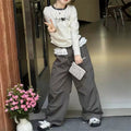 Casual Sporty Autumn 2-Piece Girls' Pants Suit, Ages 4-14 | Color: As the Picture | Image 1