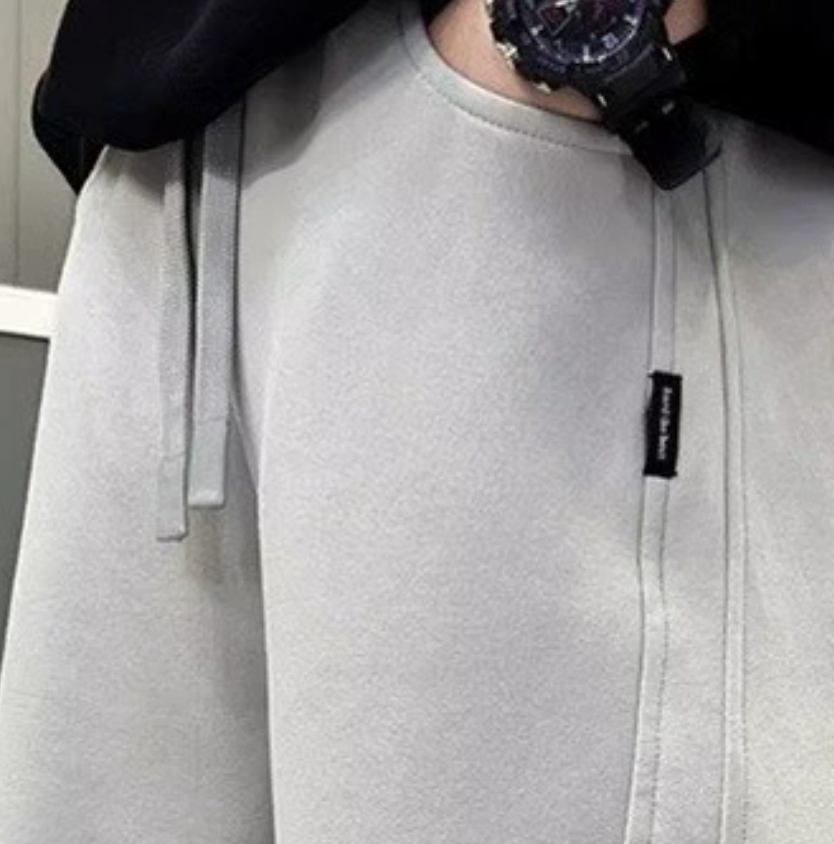 Minimalist Autumn Boys' Casual Pants, Ages 4-14 | Color: Light Grey | Image 3