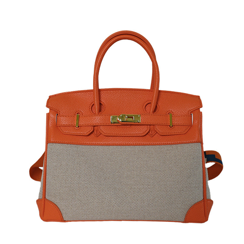 Quiet Luxury All-Season Cloth / Textile Women's Handbags Tote Bags | Color: Orange | Image 2