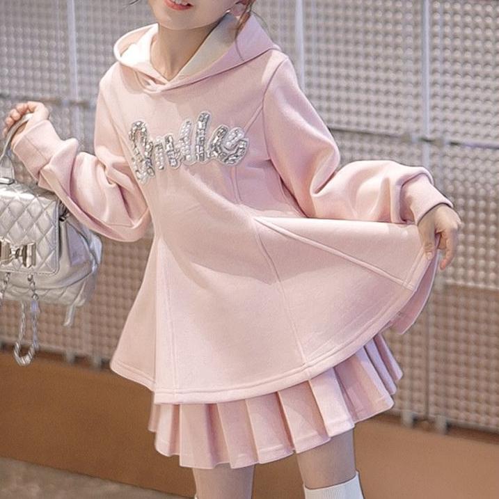 Sweet & Cute Autumn 2-Piece Girls' Dress Suit, Ages 3-13 | Color: Pink | Image 1