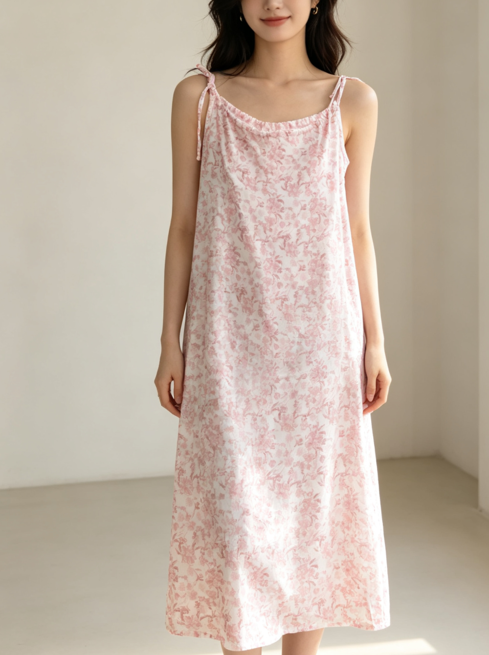 Minimalist Summer 1 Pair Women 's Sleeveless Sleep Dress | Color: Style 1 | Image 2