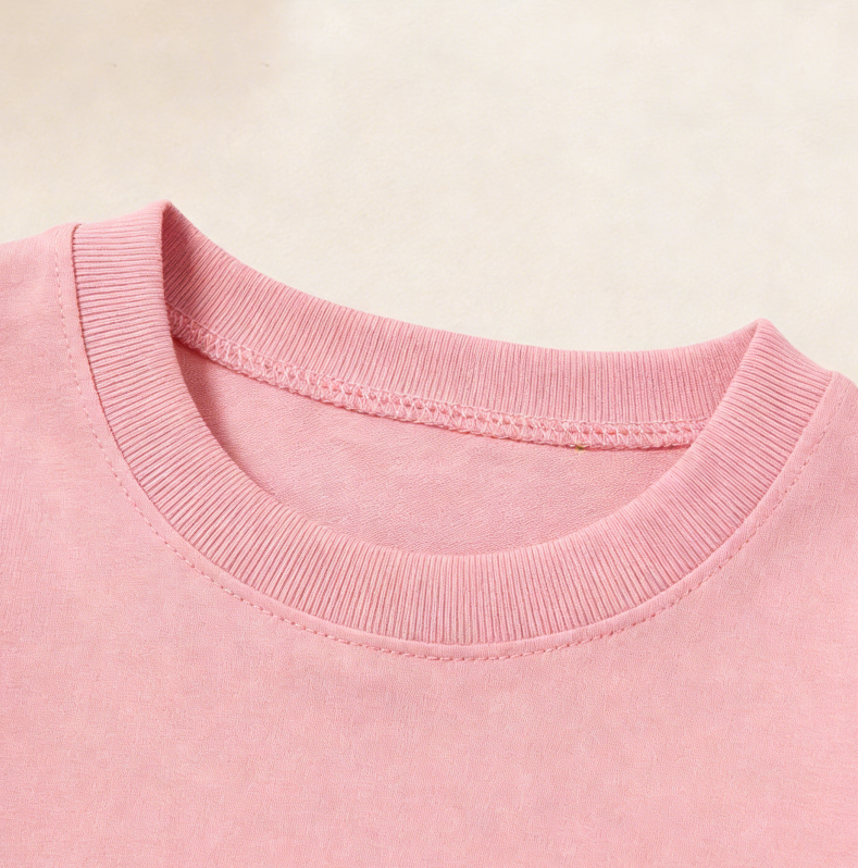 Modern Chic All-Season Minimalist Summer 2-Piece Unisex Kids' Pants Suit, Ages 2-7 | Color: Pink | Image 2