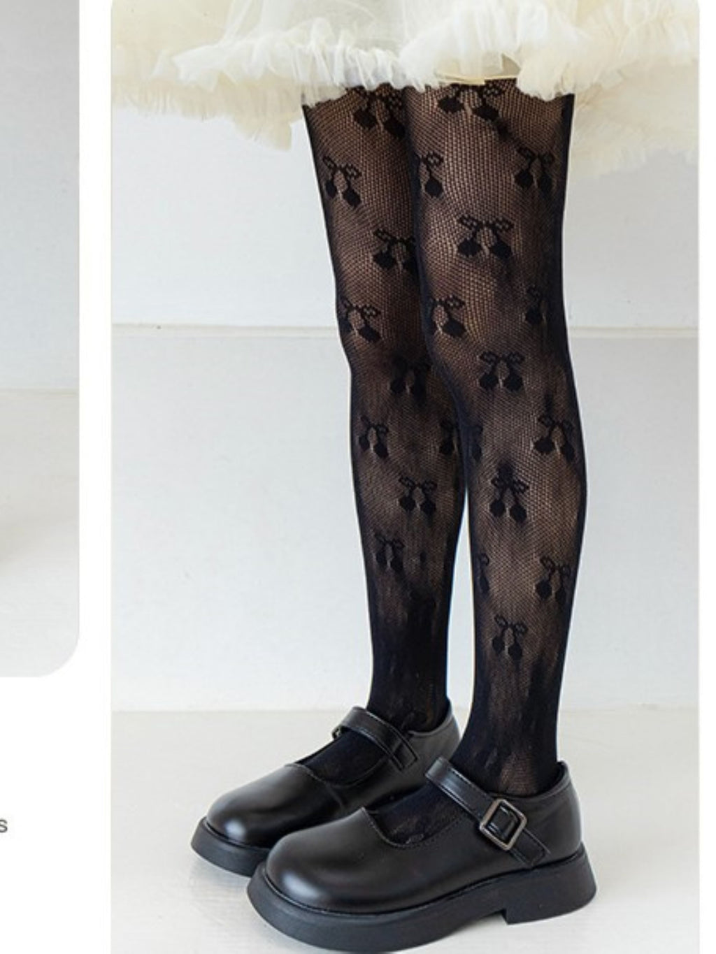 Sweet & Cute Summer Girls' Tights, Ages 5-13 | Color: Black | Image 2