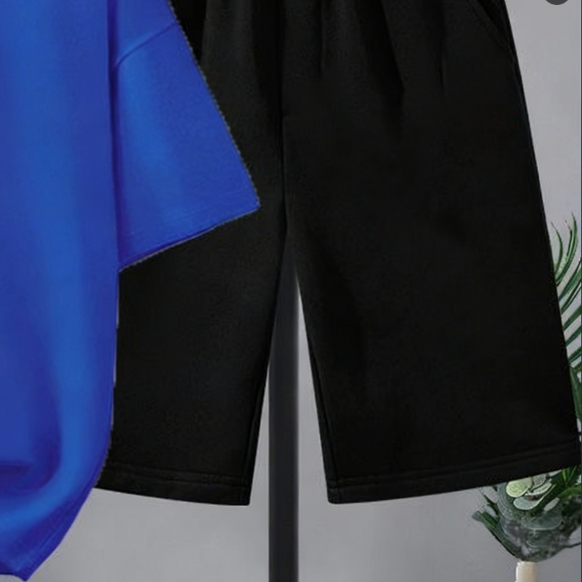 Modern Chic All-Season Minimalist Summer 2-Piece Boys' Pants Suit, Ages 4-14 | Color: Blue | Image 2