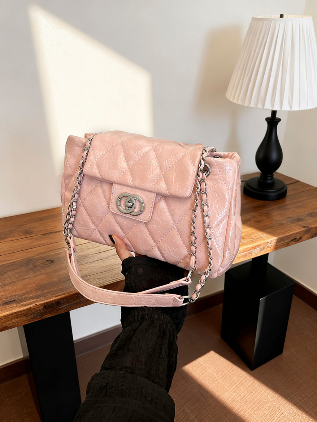 Modern Chic All-Season PU/Artificial Leather/Microfiber Leather Women's Crossbody Bags Other Bags | Color: Pink | Image 1