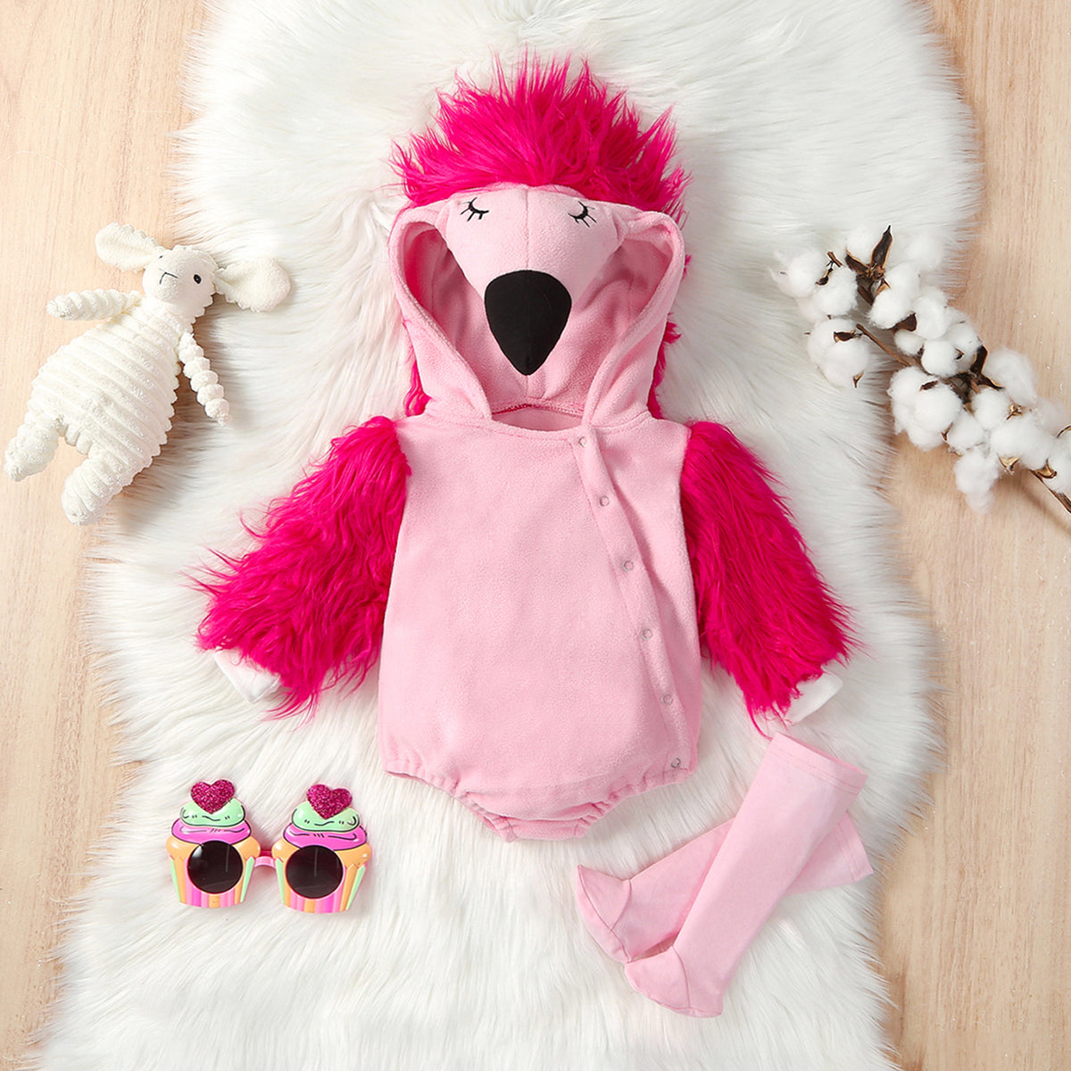 Sweet & Cute Autumn Baby Girls' Bodysuit, Ages 3-24 Months | Color: Pink | Image 1