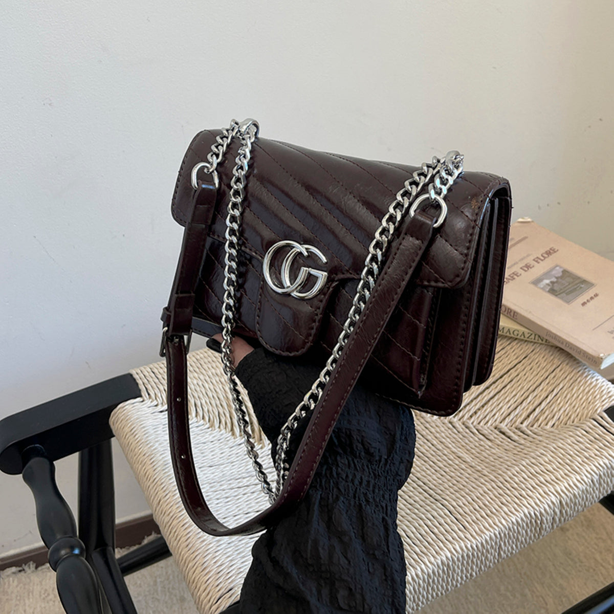 Modern Chic All-Season PU/Artificial Leather/Microfiber Leather Women's Crossbody Bags Other Bags | Color: Coffee | Image 2