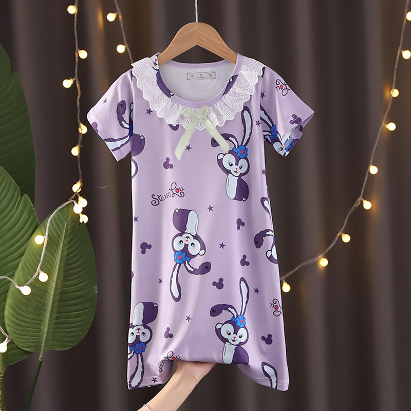 All-Season Sweet & Cute Summer Girls' Sleep Dress, Ages 2-11 | Color: Style 2 | Image 1