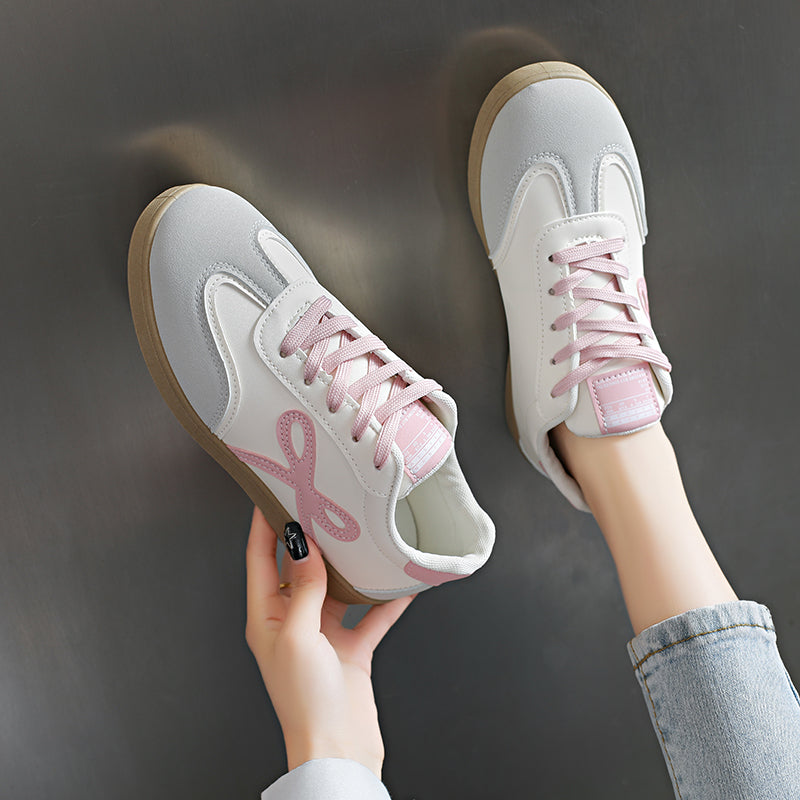 Modern Chic All-Season PU/Artificial Leather/Microfiber Leather Women's Skate Shoes | Color: Pink | Image 2