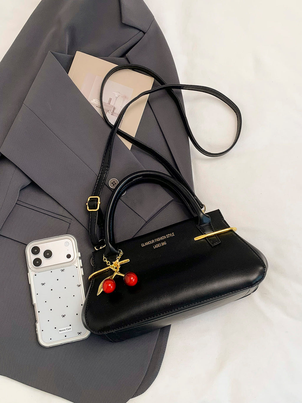 Modern Chic All-Season PU/Artificial Leather/Microfiber Leather Women's Crossbody Bags Other Bags | Color: Black | Image 3