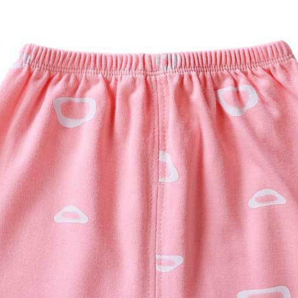 Minimalist Autumn 2-Piece Unisex Kids' Pajama Set, Ages 2-9 | Color: Pink | Image 2