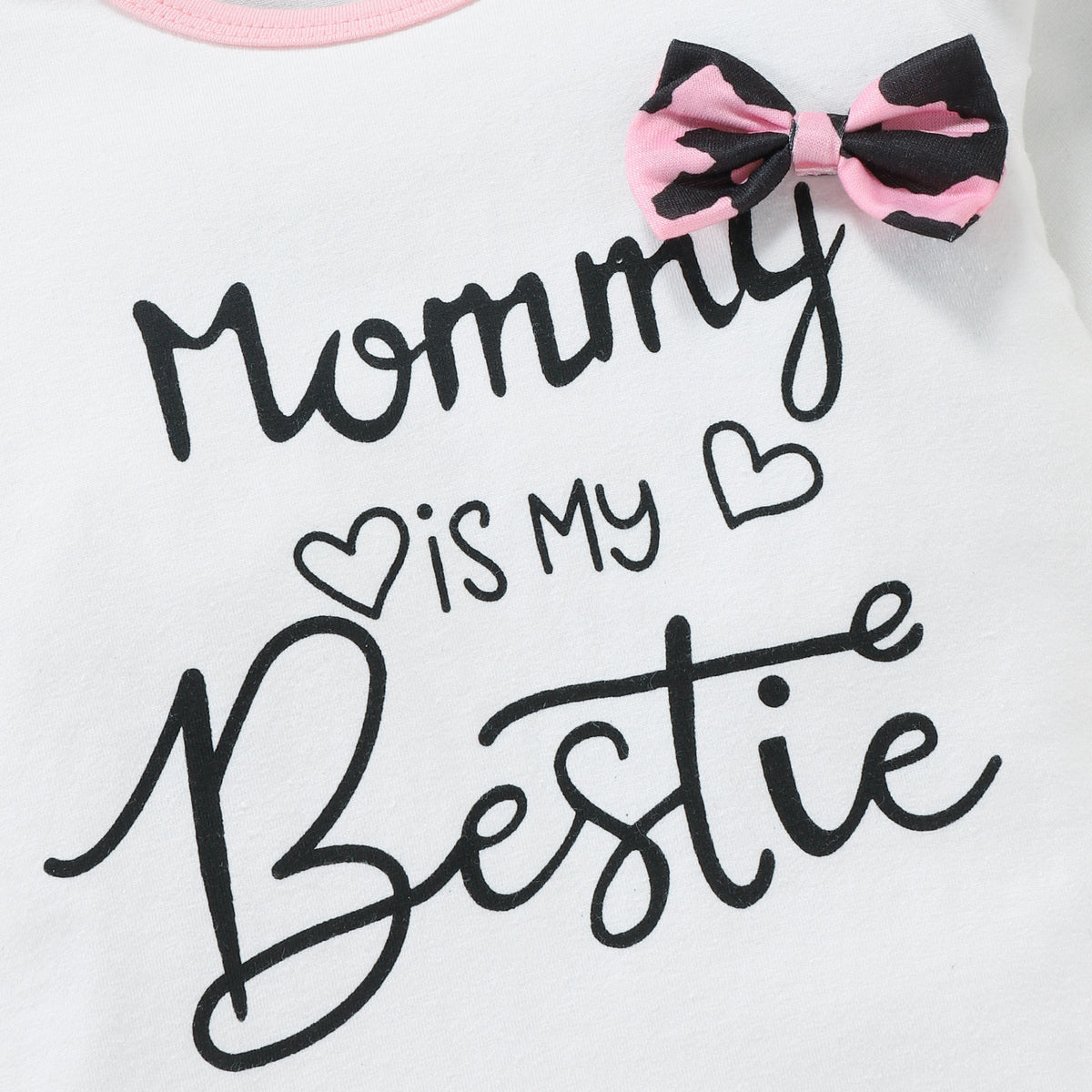 Trendy Autumn Baby Girls' Pants Suit, Ages 0-6 Months | Color: Pink | Image 2