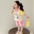 Modern Chic All-Season Casual Sporty Summer 2-Piece Girls' Pants Suit, Ages 3-9 | Color: Style 1 | Image 1