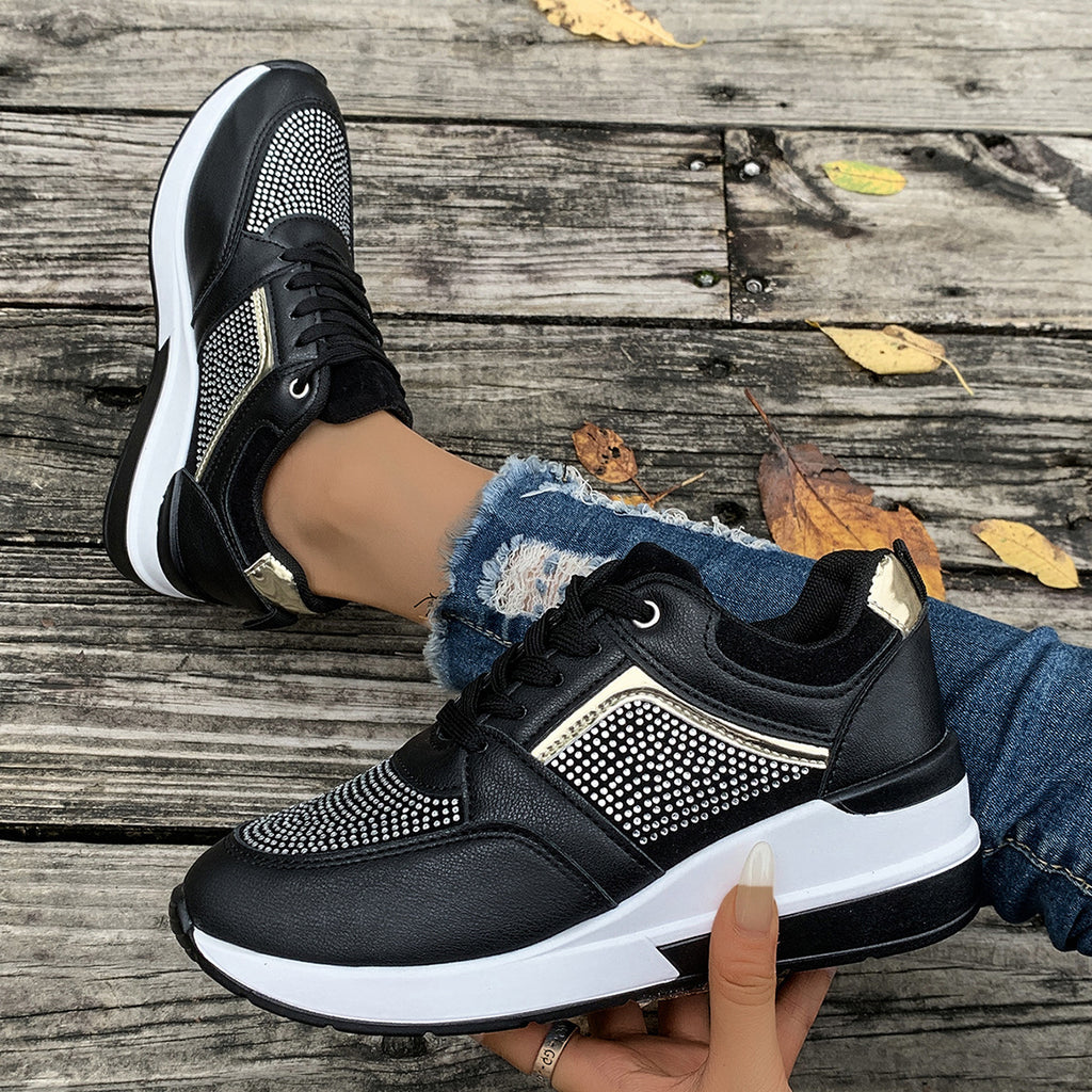 Modern Chic All-Season PU/Artificial Leather/Microfiber Leather Women's Casual Shoes | Color: Black | Image 3