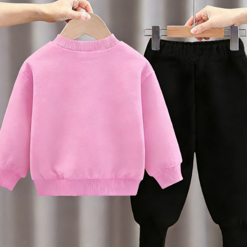 Minimalist Autumn 2 Pcs 2-13years Girls Pants Suit | Color: Pink | Image 3
