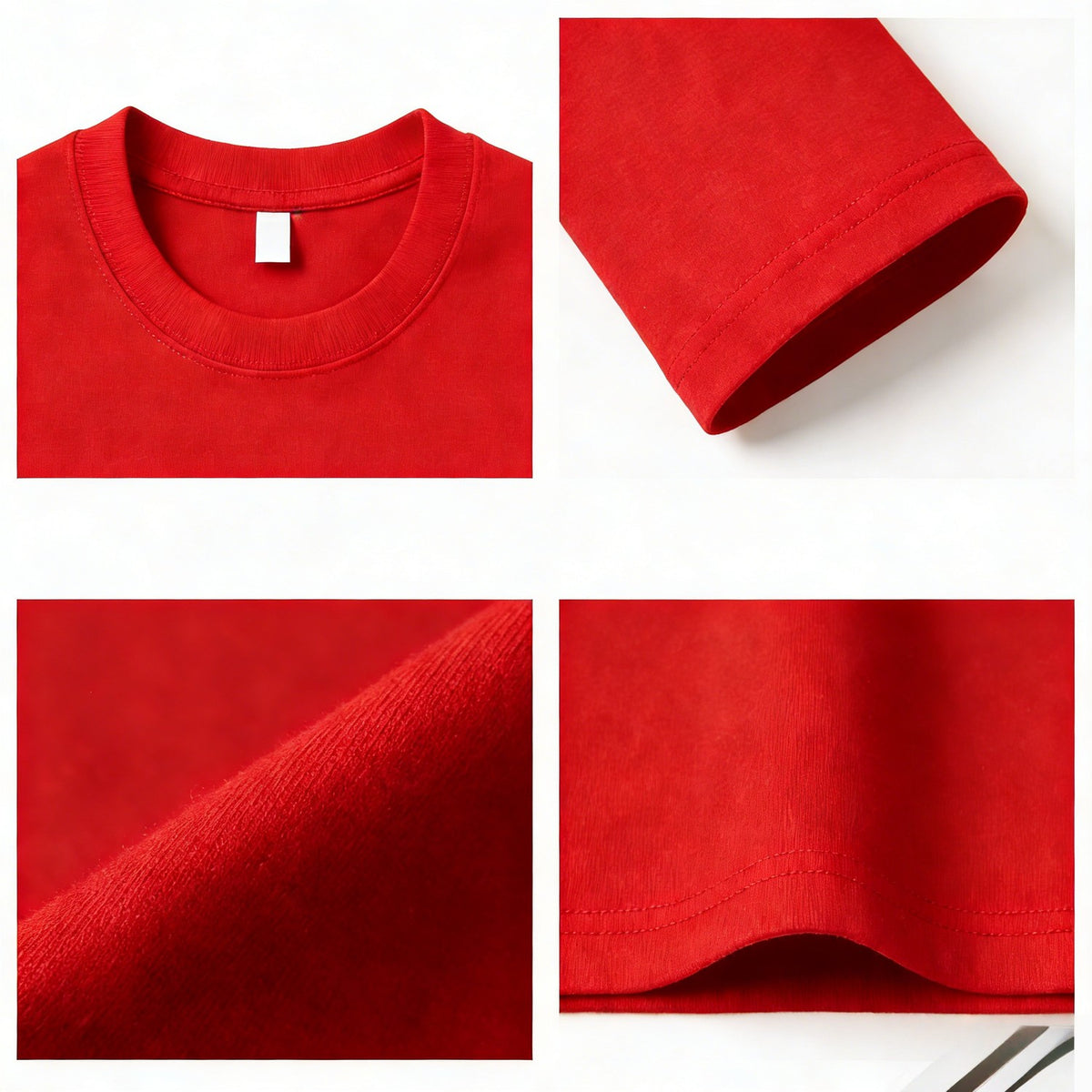 Modern Chic All-Season Casual Sporty Summer Unisex Kids' T-Shirt | Color: Red | Image 2