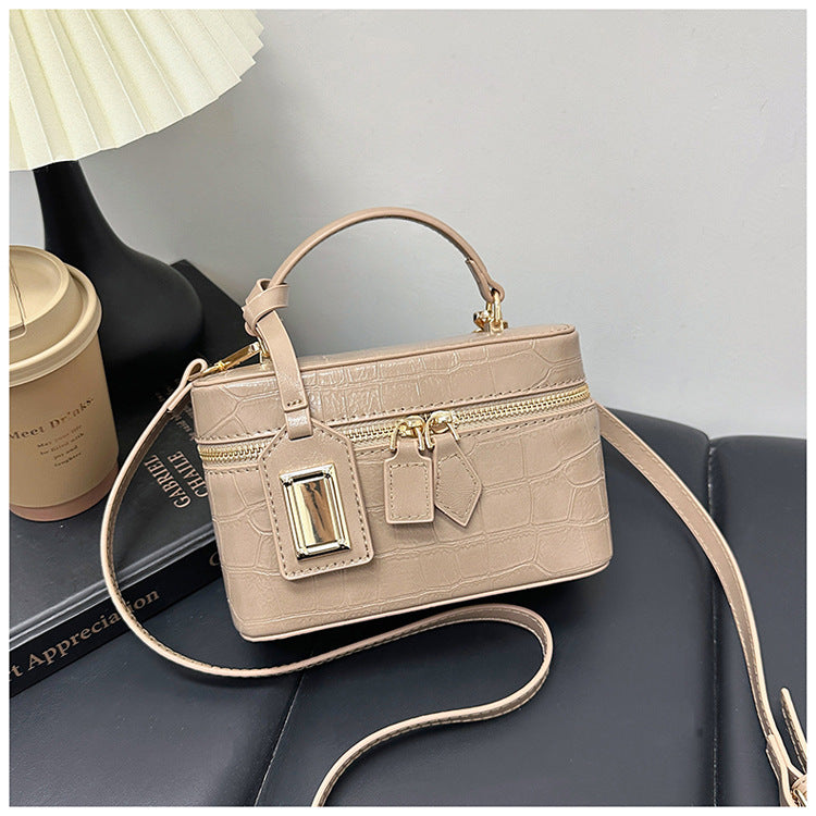 Modern Chic All-Season PU/Artificial Leather/Microfiber Leather Women's Crossbody Bags Box Bags | Color: Khaki | Image 1