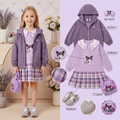 Modern Chic All-Season Casual Sporty Autumn Unisex Kids' Jacket, Ages 3-11 | Color: Purple | Image 1
