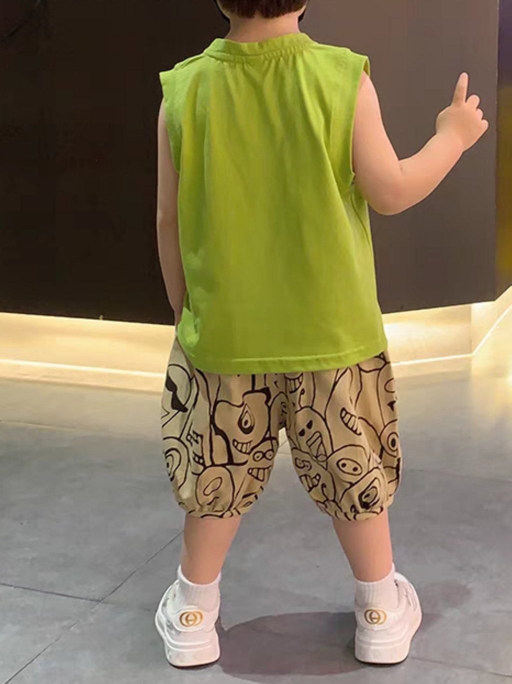 Casual Sporty Summer 2-Piece Boys' Pants Suit, Ages 2-8 | Color: Style 2 | Image 3