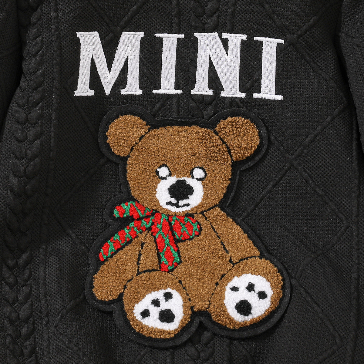 Minimalist Winter 2-Piece Unisex Kids' Pants Suit, Ages 3-9 | Color: Black | Image 2