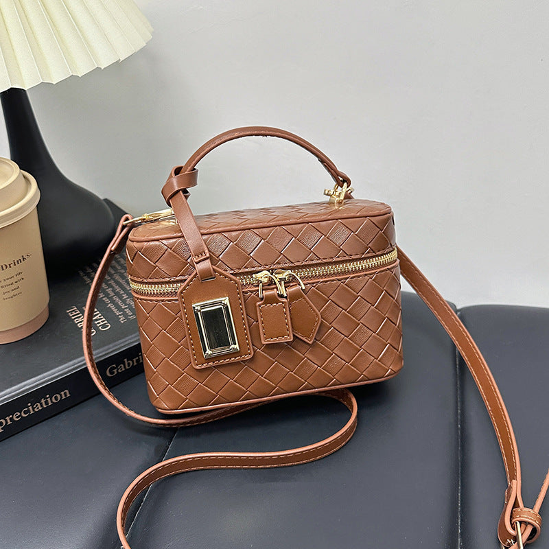 Modern Chic All-Season PU/Artificial Leather/Microfiber Leather Women's Crossbody Bags Box Bags | Color: Brown | Image 1
