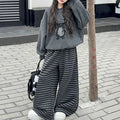 Minimalist Spring Girls' Pants Suit, Ages 4-14 | Color: Grey | Image 1