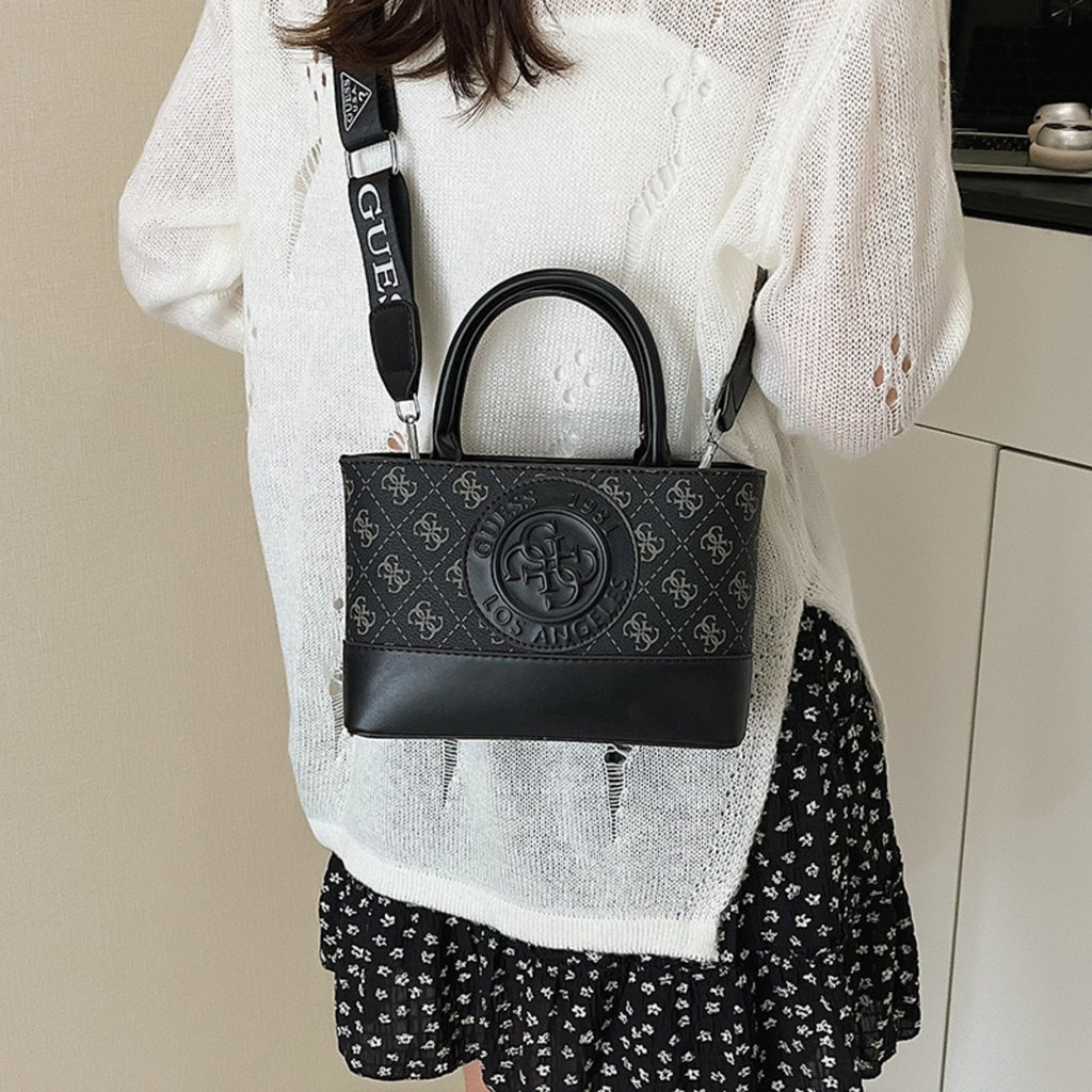 Modern Chic All-Season PU/Artificial Leather/Microfiber Leather, Cloth / Textile Women's Crossbody Bags Other Bags | Color: Black | Image 2