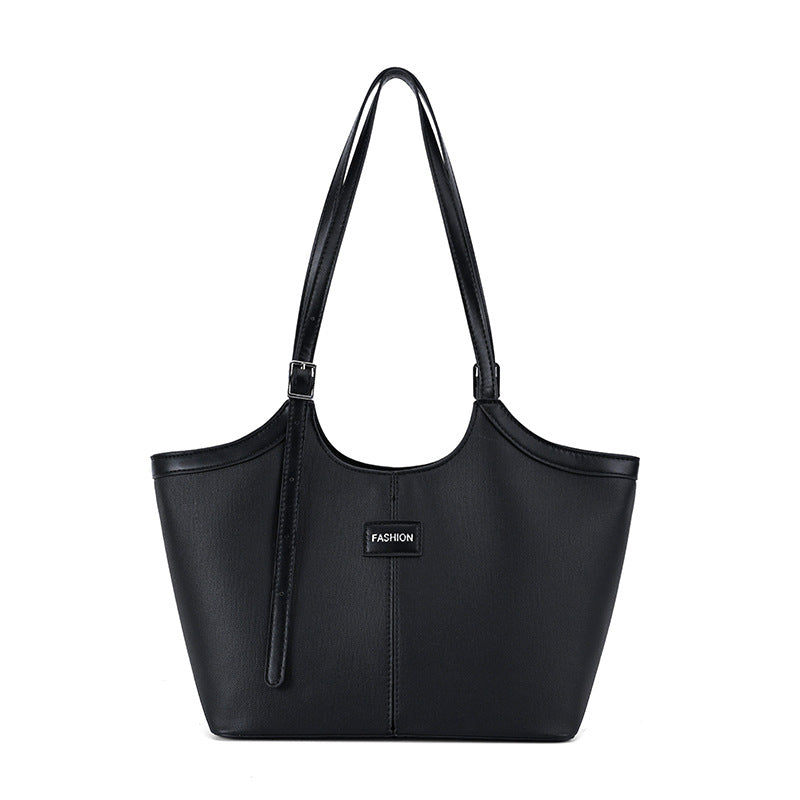 Modern Chic All-Season PU/Artificial Leather/Microfiber Leather Women's Shoulder Bags Tote Bags | Color: Black | Image 2