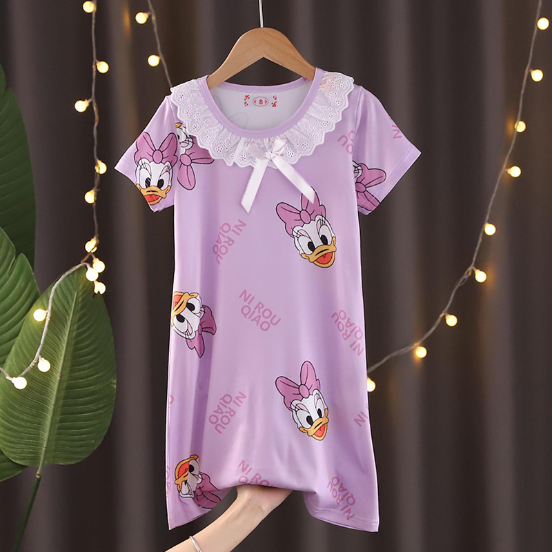 All-Season Sweet & Cute Summer Girls' Sleep Dress, Ages 2-11 | Color: Style 1 | Image 1
