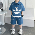 Modern Chic All-Season Casual Sporty Summer 2-Piece Boys' Pants Suit, Ages 2-11 | Color: Blue | Image 1